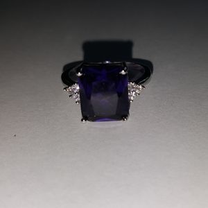 Amethyst and Sterling silver ring